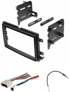asc audio car stereo radio install dash kit, wire harness, and antenna adapter to install a double din radio for some ford lincoln mercury vehicles – compatible vehicles listed below