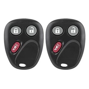 keyless entry remote key fob replacement fits for 2003-2007 chevy avalanche equinox silverado ssr suburban tahoe| gmc sierra/yukon| hummer h2| cadillac escalade lhj011 (pack of 2)