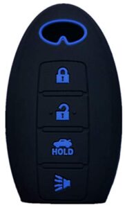 runzuie silicone keyless entry remote key fob cover compatible fit for infiniti ex35 fx50 g35 g37 m45 qx56 fx50 m35 m56 qx60 qx80 jx35 4 buttons