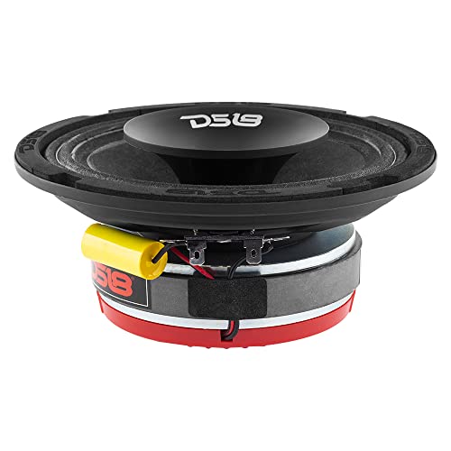 DS18 PRO-HY6.4MSL 6.5" Shallow Hybrid Mid-Range Car Audio Loudspeaker with Built-in Driver and Grill Included 300W Max 150W RMS 4 Ohms (1 Speaker)