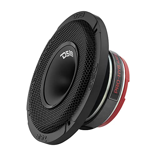DS18 PRO-HY6.4MSL 6.5" Shallow Hybrid Mid-Range Car Audio Loudspeaker with Built-in Driver and Grill Included 300W Max 150W RMS 4 Ohms (1 Speaker)