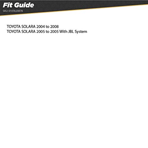 Scosche TA2087B Compatible with 2004-08 Toyota Solara ISO Double DIN Dash Kit Black