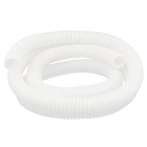 uxcell 1.5 m 16 x 19 mm plastic corrugated conduit tube for garden,office white