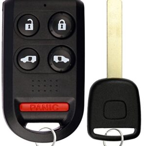 KeylessOption Keyless Entry Car Remote Fob With Uncut Ignition Transponder Key Replacement For OUCG8D-399H-A