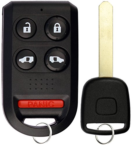 KeylessOption Keyless Entry Car Remote Fob With Uncut Ignition Transponder Key Replacement For OUCG8D-399H-A