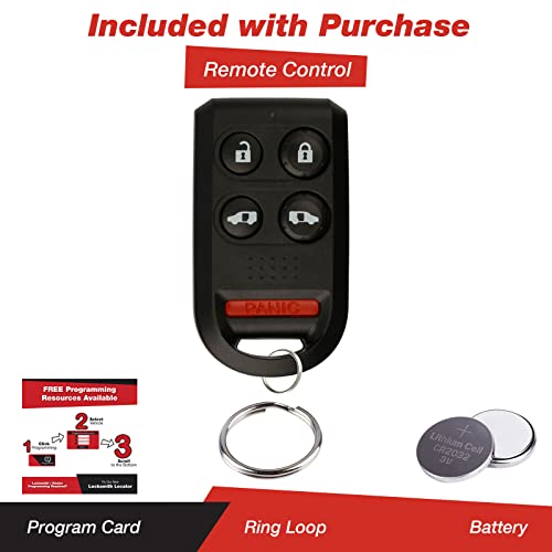 KeylessOption Keyless Entry Car Remote Fob With Uncut Ignition Transponder Key Replacement For OUCG8D-399H-A