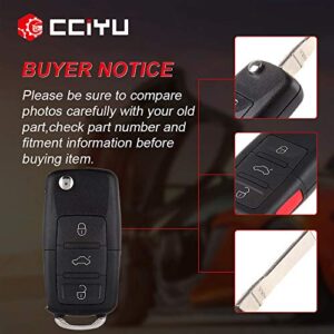 cciyu X 1 Flip Key Fob with Key Blade 3 buttons Replacement for 1998-2016 for Ford for Lincoln for Mazda for Mercury Series with FCC CWTWB1U212