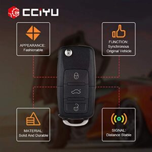 cciyu X 1 Flip Key Fob with Key Blade 3 buttons Replacement for 1998-2016 for Ford for Lincoln for Mazda for Mercury Series with FCC CWTWB1U212