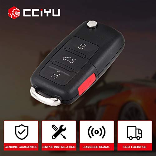 cciyu X 1 Flip Key Fob with Key Blade 3 buttons Replacement for 1998-2016 for Ford for Lincoln for Mazda for Mercury Series with FCC CWTWB1U212