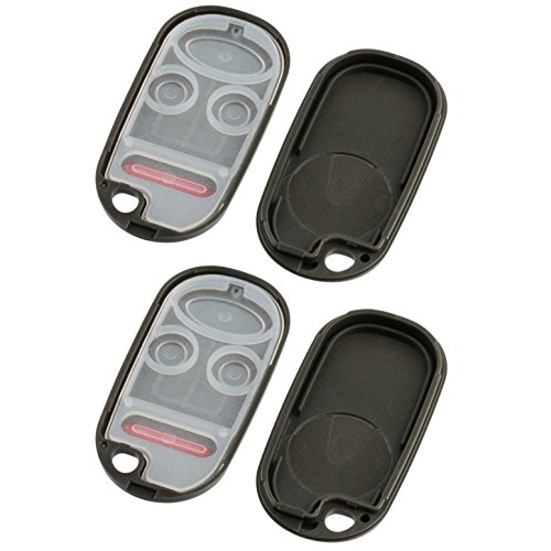 Key Fob Keyless Entry Remote Shell Case & Pad fits 1998-2002 Honda Accord / 1999-2003 Acura TL KOBUTAH2T, Set of 2