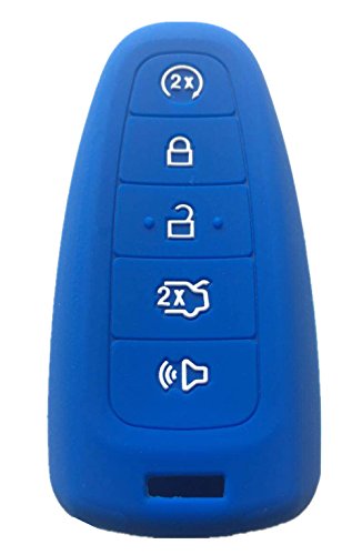 Rpkey Silicone Keyless Entry Remote Control Key Fob Cover Case protector Replacement Fit For Ford C-Max Edge Escape Expedition Explorer Flex Focus Taurus Lincoln MKS MKT MKX M3N5WY8609 7812A-5WY8609