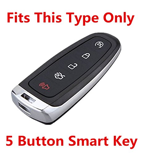 Rpkey Silicone Keyless Entry Remote Control Key Fob Cover Case protector Replacement Fit For Ford C-Max Edge Escape Expedition Explorer Flex Focus Taurus Lincoln MKS MKT MKX M3N5WY8609 7812A-5WY8609