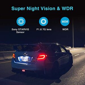 VIOFO A129 Duo Dual Lens Dash Cam Full HD 1080P 140° Wide Angle Front and Rear Dashboard Camera w/GPS WiFi, Parking Mode, Supercapacitor, Low Light Vision G-Sensor