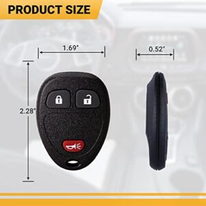 Montgopest Key Fob Keyless Entry Remote Compatible with Chevy Silverado/Avalanche/Equinox Suburban/Tahoe/Traverse/Buick Enclave/GMC Sierra/Yukon/Acadia/Savana Replacement Key OUC60270 OUC60221(3-BTN)