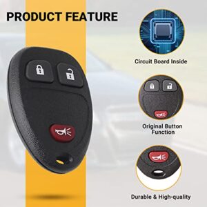 Montgopest Key Fob Keyless Entry Remote Compatible with Chevy Silverado/Avalanche/Equinox Suburban/Tahoe/Traverse/Buick Enclave/GMC Sierra/Yukon/Acadia/Savana Replacement Key OUC60270 OUC60221(3-BTN)