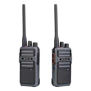 retevis rb17 walkie talkie for adults,heavy duty two way radio rechargeable,4400mah large capacity battery handsfree alarm,portable 2 way radios for hunting skiing cruise shipping outdoor gift(2 pack)