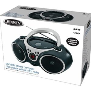 Jensen CD-490 Portable Sport Stereo CD Player with AM/FM Radio and Aux Line-in & Headphone Jack (Silver)