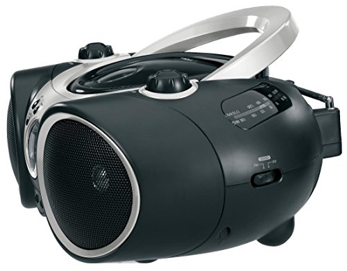 Jensen CD-490 Portable Sport Stereo CD Player with AM/FM Radio and Aux Line-in & Headphone Jack (Silver)