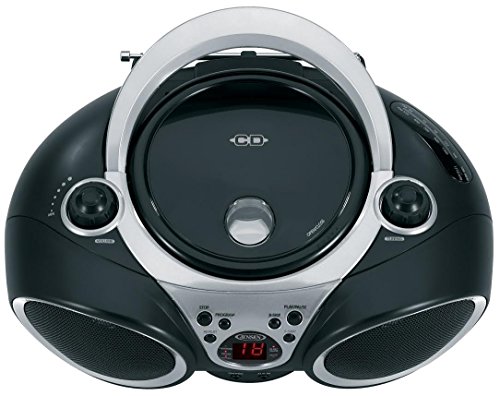 Jensen CD-490 Portable Sport Stereo CD Player with AM/FM Radio and Aux Line-in & Headphone Jack (Silver)