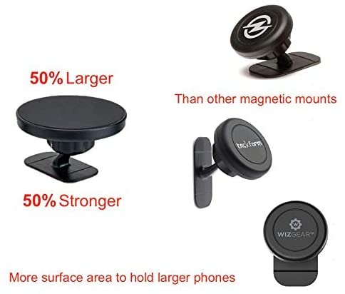 Nato Magna Mount Original [4 Pack] Universal Magnetic Cell Phone Mount for use on Any Cell Phones or Tablet - iPhone X 8 7s 6s Plus 5s Samsung Galaxy S8 Edge S7 S6 Note 5 Note 4 - 360 Degree Swivel