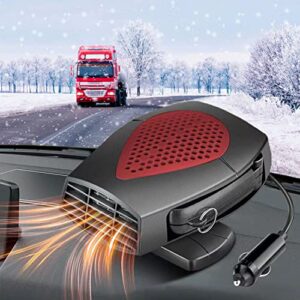 portable car heater fan,12v 150w car fast heating defrost defogger space automobile windscreen fan heater cooling fan plug in cigarette lighter