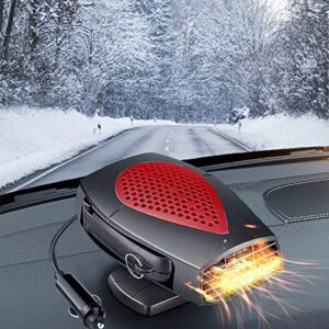 Portable Car Heater Fan,12V 150W Car Fast Heating Defrost Defogger Space Automobile Windscreen Fan Heater Cooling Fan Plug in Cigarette Lighter