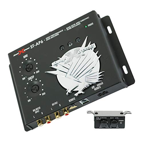 SoundXtreme ST-AP6 1/2 Din Car Audio Digital Processor, 13.5V, Bass Maximizer & Sound Restoration w/Includes a dash mount remote control and Light display, 10.4x2.3 x 8.6 inches