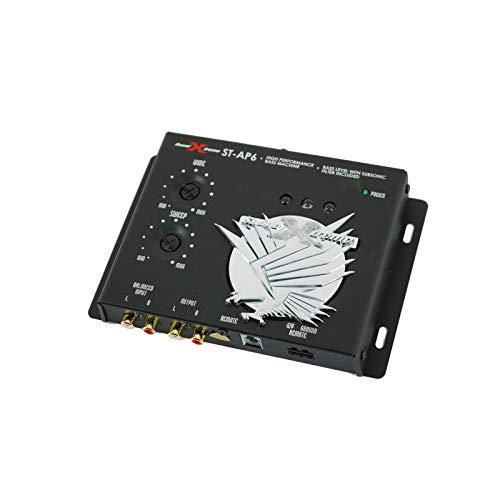 SoundXtreme ST-AP6 1/2 Din Car Audio Digital Processor, 13.5V, Bass Maximizer & Sound Restoration w/Includes a dash mount remote control and Light display, 10.4x2.3 x 8.6 inches