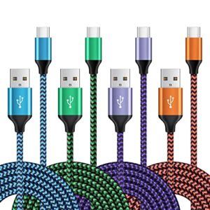 4pack 6ft fast usb type c cable phone charger charging cord for samsung galaxy a14 a73 a53 a23 a32 a42 a52 a71 a51 5g a13 a03s, s23 s22 ultra s21 fe 5g s20 s10 s10e s9 s8 note 20 10 9 8, z fold/flip 4