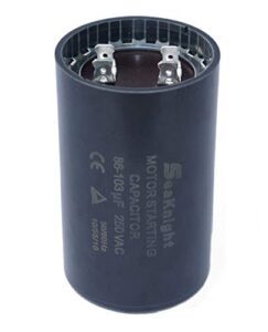 bluenathxrpr 86-103 mfd (uf) motor start capacitor compatible for franklin control box 2801074915, crc 2824085015 3/4 and 1 hp well pump and others