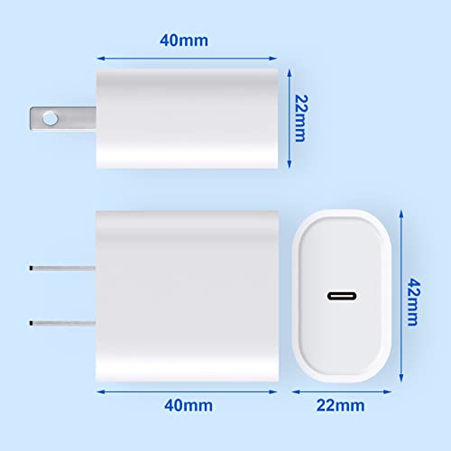 for iPhone Fast Charger,20W USB C Power Delivery Wall Charger Block, Compatible for iPhone14 13 12 11 Pro Max Mini Xs Xr X 8 iPad Galaxy, Pixel 4/3 and More