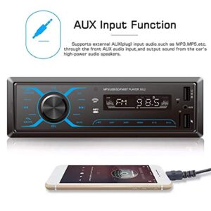 SEMAITU Smart Car Audio Systems, Single Din Multimedia Car Stereo, USB SD Support Mobile APP Control Bluetooth MP3 Hands-Free Calling, FM Radio Receiver for Car & Truck