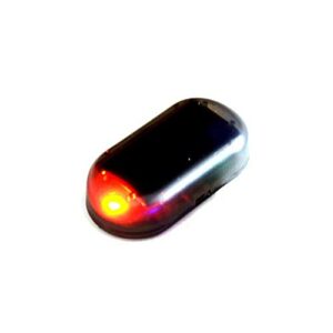 1.2v80ma fake solar car alarm led light security system warning theft flash red rechargeable battery with usb