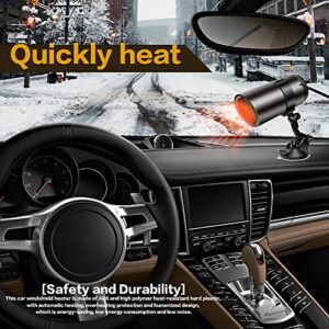 Car Heater,2 in 1 Fast Heating & Cooling Function Car Fans,12V 150W Portable Car Heater Defroster,Plug in Automobile Windshield Defogger and Defroster with Suction Holder for Most Cars