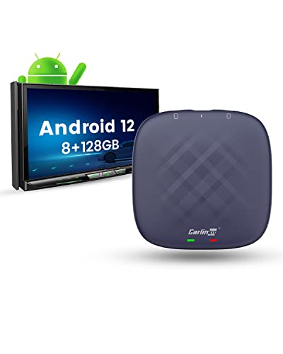 Carlinkit CarPlay Ai Box Android 12.0, 8+128G Adapter with Netflix, YouTube, Hulu,Disney+，Ai Box CarPlay Dongle Magic Box Carplay to Stream Media to Car & TV, Wireless CarPlay & Android Auto