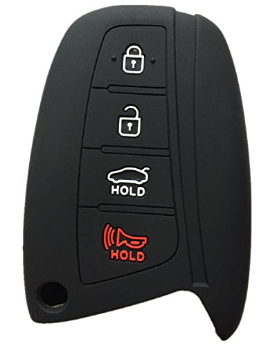 Rpkey Silicone Keyless Entry Remote Control Key Fob Cover Case protector Replacement Fit For 2015 2016 Hyundai Genesis 2013 2014 2015 Santa Fe 2014 2015 Equus 2015 Azera SY5DMFNA433 SY5DMFNA04