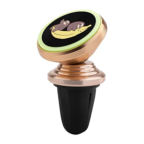 Sloths and Giant Banana Magnetic Phone Holder for Car Air Vent Holder Clip Compatible with All Smartphones & Tablets