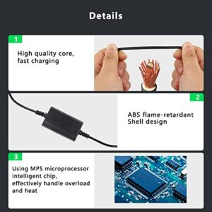 XMSJSIY Dash Cam Fuse Tap Kit USB-C Type-C Dashcam Hardwire Wire Converts 12V-36V to 5V/2.5A Car DVR Charger Power Cord with Low Voltage Protection-10Feet/3M (USB-C)