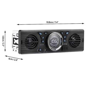 PolarLander Universal 1 Din 12V in-Dash Car Radio Audio Player Built-in 2 Speaker Stereo FM Support Bluetooth with USB/TF Card Port