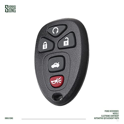 XINXUSONG KOBGT04A Car Key Fob Keyless Control Entry Remote 22733524 5 Button Vehicles Replacement Compatible with Lacrosse Cobalt Malibu G5 G6 Sky