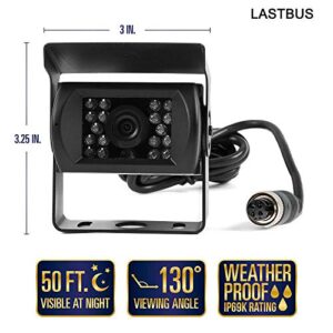 Backup Camera, Reversing Camera, Waterproof Night Vision Wide View Angle Rear View Camera with 4 Pin GX12-4 Connector for RV Camper Truck Trailer Bus Van