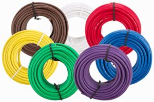 7 way trailer wire light cable for harness 50 ft each roll 12 gauge 7 colors