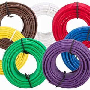 7 Way Trailer Wire Light Cable for Harness 50 FT Each Roll 12 Gauge 7 Colors