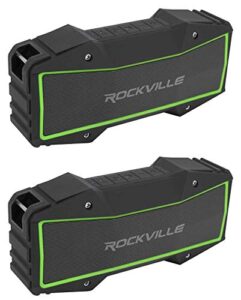 rockville (2) rock everywhere portable bluetooth speakers wireless stereo sound