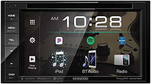 Kenwood DDX276BT 6.2 DVD Receiver with Bluetooth | Double DIN Bluetooth Car Stereo with 6.2 Clear Resistive Touch Panel