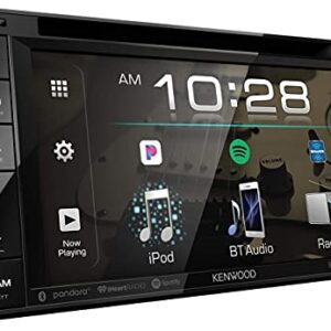 Kenwood DDX276BT 6.2 DVD Receiver with Bluetooth | Double DIN Bluetooth Car Stereo with 6.2 Clear Resistive Touch Panel