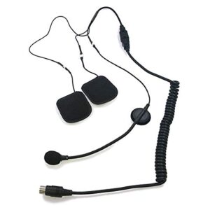 hs-g130p 5 pin stereo headset with boom microphone for honda goldwing (mini din)