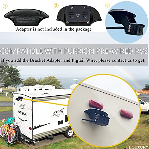 Wireless Backup Camera for RV Truck Trailer Camper Digital 3 Rear/Side View Cameras & HD 1080P 4 Splits 7" Screen with Adapter for Furrion Pre-Wired Night Vision IP69 Waterproof 170° Wide View Angle