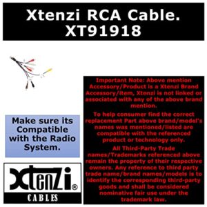 Xtenzi RCA Cord Assembly Harness Car Audio Video Compatible with Pioneer AVH240EX, AVH241EX, DMH130BT, DMH240EX, DMH241EX, DMH340EX, DMH341EX, DMH342EX