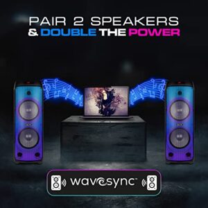 Dolphin SPF-1212R Powerful Sound & BASS 5100W | Portable Rechargeable Big Party Speaker | Dual 12", 3X 1 Tweeters | LED Party Lights, Handles and Wheels